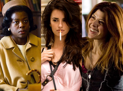 Viola Davis (Doubt), Penelope Cruz (Vicky Cristina Barcelona), Marisa Tomei (The Wrestler) Viola Davis (Doubt), Penelope Cruz (Vicky Cristina Barcelona), Marisa Tomei (The Wrestler)